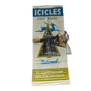 Vintage National Icicles Silver Tinsel